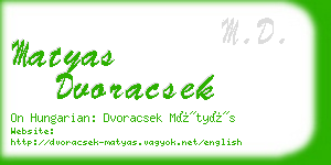 matyas dvoracsek business card